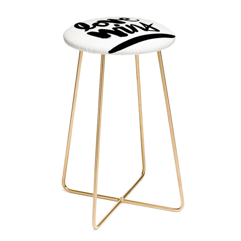 Kal Barteski LOVE WINS black Counter Stool