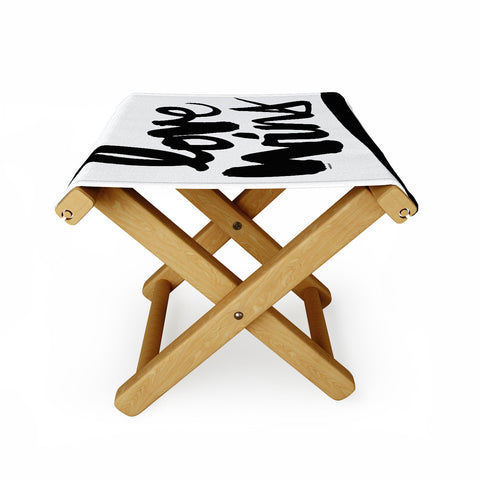 Kal Barteski LOVE WINS black Folding Stool