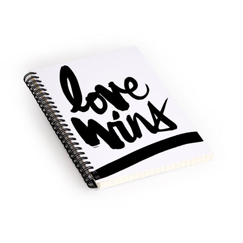 Kal Barteski LOVE WINS black Spiral Notebook