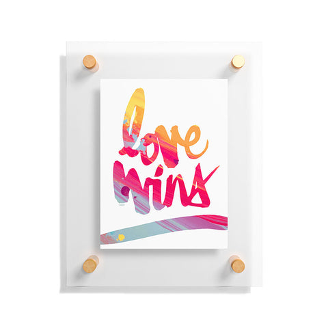 Kal Barteski LOVE WINS colour Floating Acrylic Print