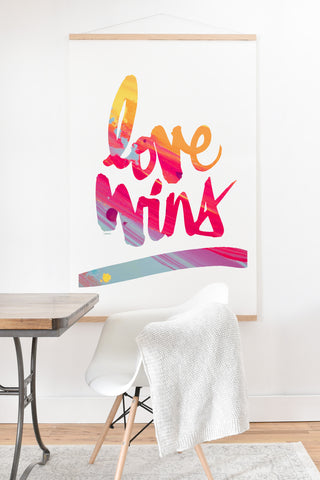 Kal Barteski LOVE WINS colour Art Print And Hanger