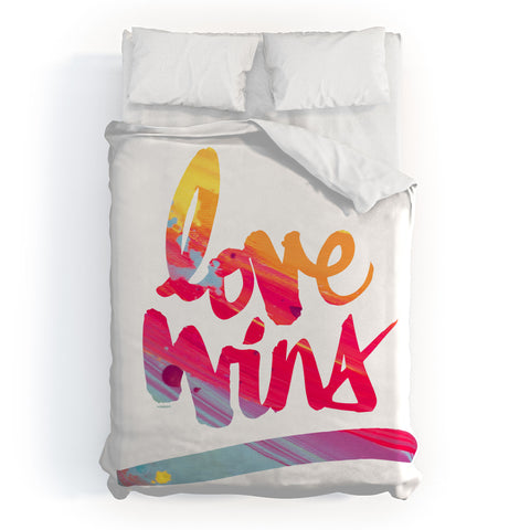 Kal Barteski LOVE WINS colour Duvet Cover
