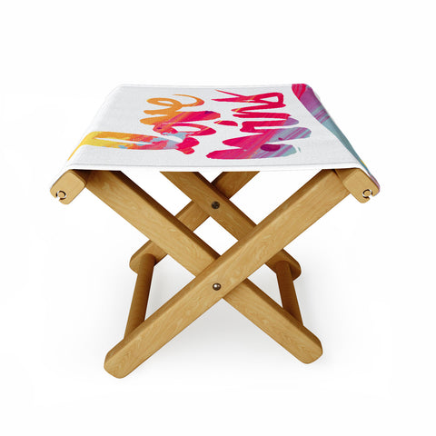 Kal Barteski LOVE WINS colour Folding Stool