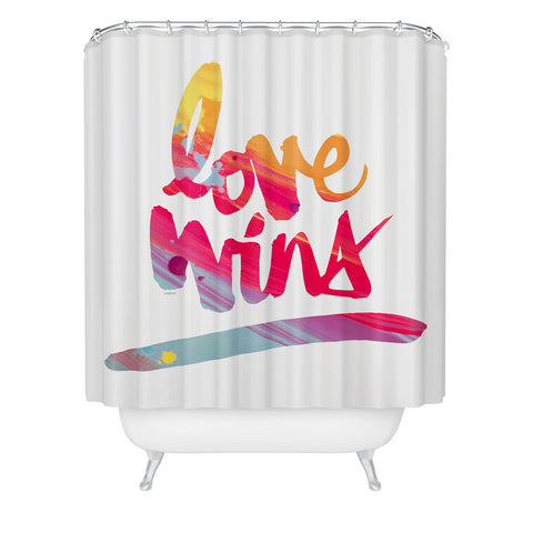 Kal Barteski LOVE WINS colour Shower Curtain