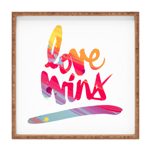 Kal Barteski LOVE WINS colour Square Tray