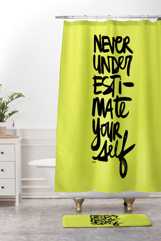 Kal Barteski Never Green Shower Curtain And Mat