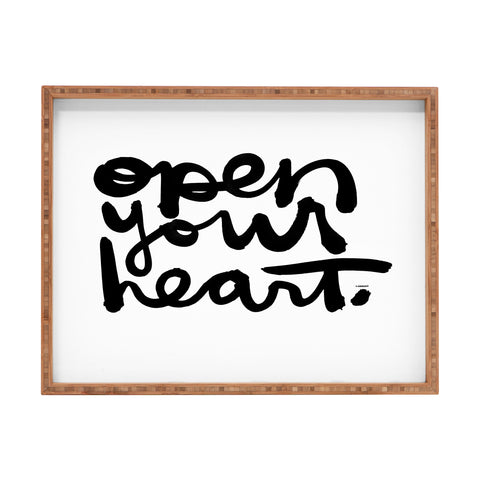 Kal Barteski OPEN YOUR HEART Rectangular Tray