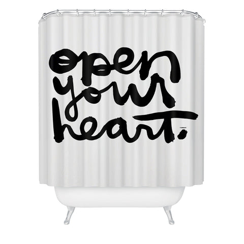 Kal Barteski OPEN YOUR HEART Shower Curtain