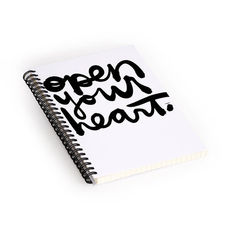 Kal Barteski OPEN YOUR HEART Spiral Notebook