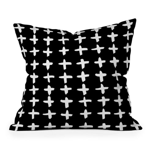 Kal Barteski PLUS black Throw Pillow