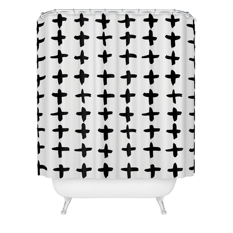 Kal Barteski PLUS white Shower Curtain
