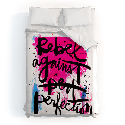 Kal Barteski REBEL AGAINST PERFECTION Duvet Cover