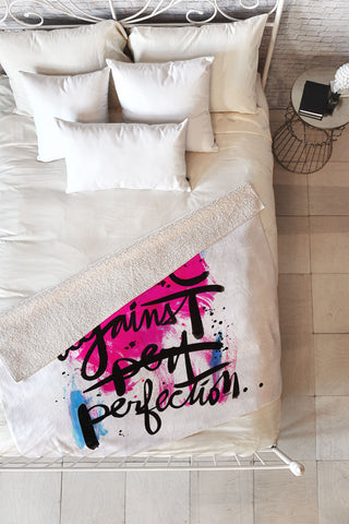 Kal Barteski REBEL AGAINST PERFECTION Fleece Throw Blanket
