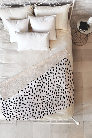 Kal Barteski SMALL DOTS Fleece Throw Blanket