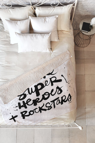 Kal Barteski Superheroes Fleece Throw Blanket