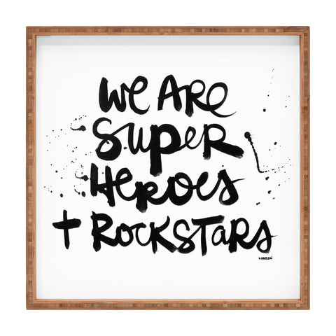 Kal Barteski Superheroes Square Tray