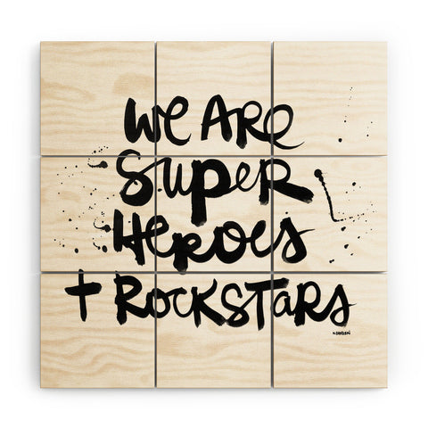 Kal Barteski Superheroes Wood Wall Mural