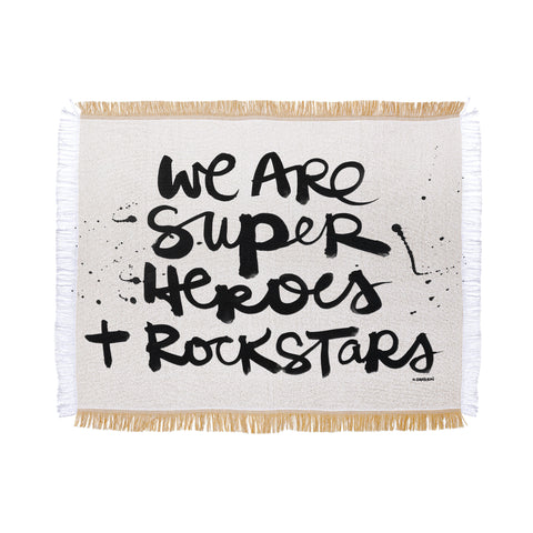 Kal Barteski Superheroes Throw Blanket