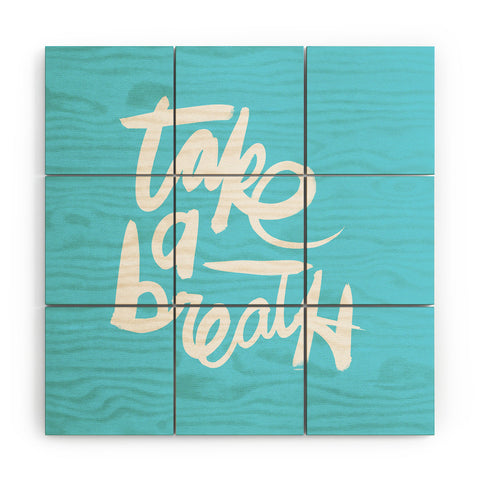 Kal Barteski Take Blue Wood Wall Mural