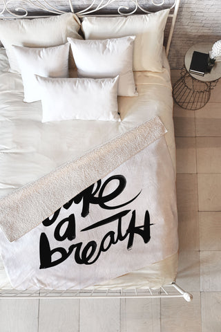 Kal Barteski Take BW Fleece Throw Blanket