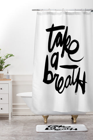 Kal Barteski Take BW Shower Curtain And Mat