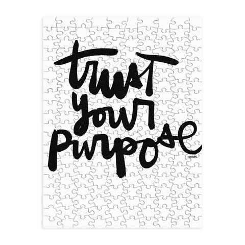 Kal Barteski TRUST your purpose BW Puzzle