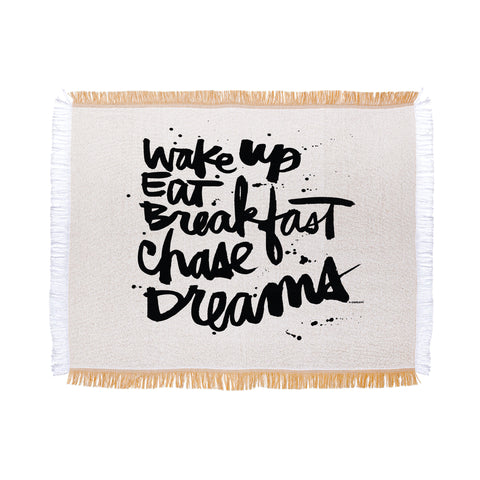 Kal Barteski WAKE UP Throw Blanket