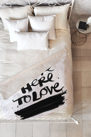 Kal Barteski We Are Here Fleece Throw Blanket