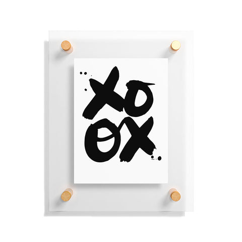 Kal Barteski XOXO bw Floating Acrylic Print