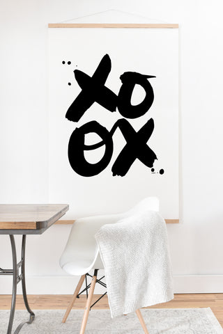 Kal Barteski XOXO bw Art Print And Hanger