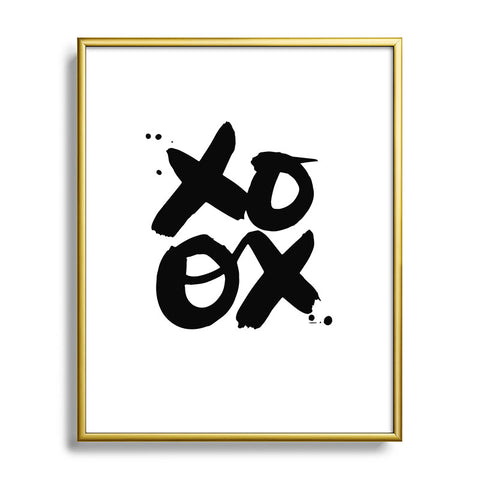 Kal Barteski XOXO bw Metal Framed Art Print
