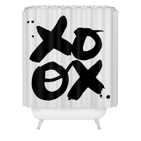 Kal Barteski XOXO bw Shower Curtain