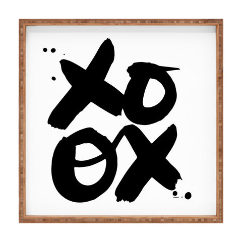 Kal Barteski XOXO bw Square Tray