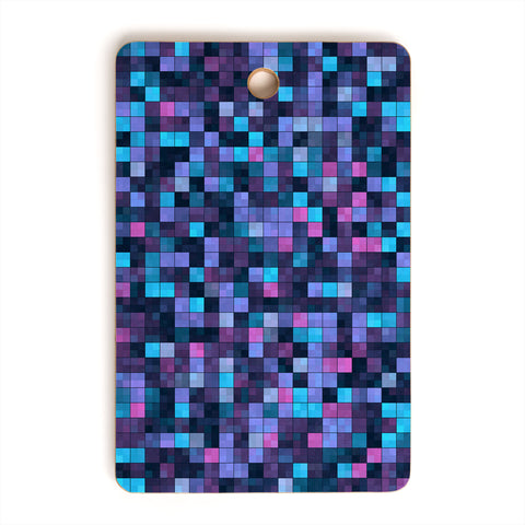 Kaleiope Studio Blue and Pink Squares Cutting Board Rectangle