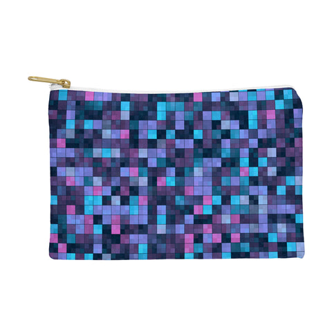 Kaleiope Studio Blue and Pink Squares Pouch