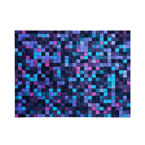 Kaleiope Studio Blue and Pink Squares Poster
