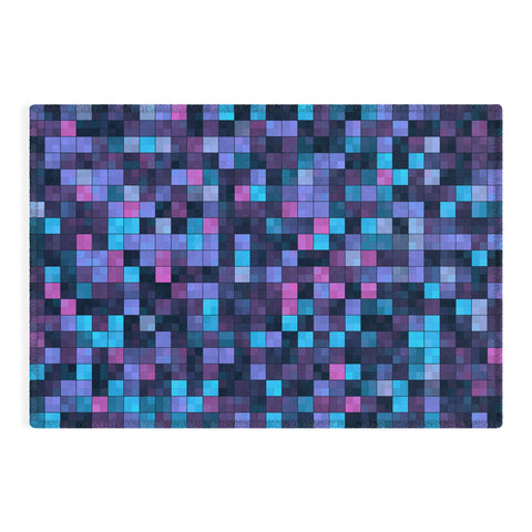 Kaleiope Studio Blue and Pink Squares Outdoor Rug