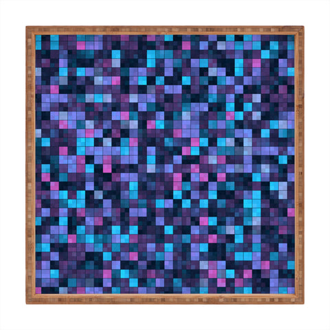 Kaleiope Studio Blue and Pink Squares Square Tray