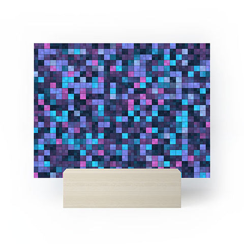 Kaleiope Studio Blue and Pink Squares Mini Art Print