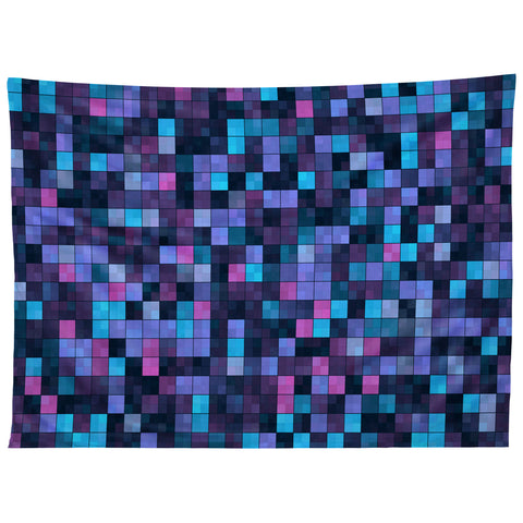 Kaleiope Studio Blue and Pink Squares Tapestry