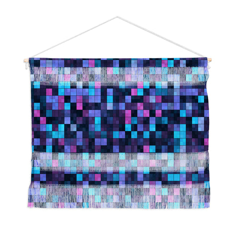 Kaleiope Studio Blue and Pink Squares Wall Hanging Landscape