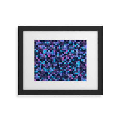 Kaleiope Studio Blue and Pink Squares Framed Art Print