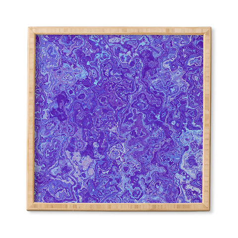 Kaleiope Studio Blue and Purple Marble Framed Wall Art