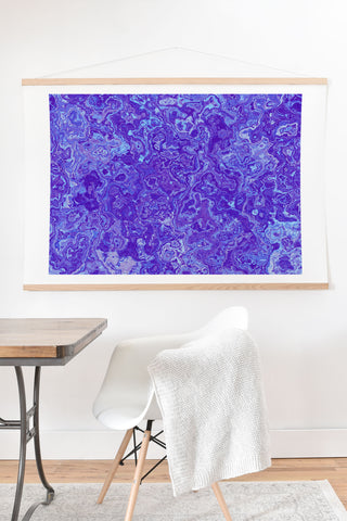 Kaleiope Studio Blue and Purple Marble Art Print And Hanger