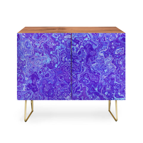 Kaleiope Studio Blue and Purple Marble Credenza