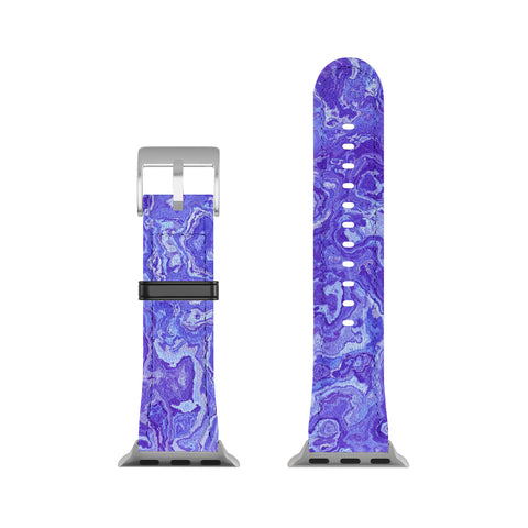 Kaleiope Studio Blue and Purple Marble Apple Watch Band