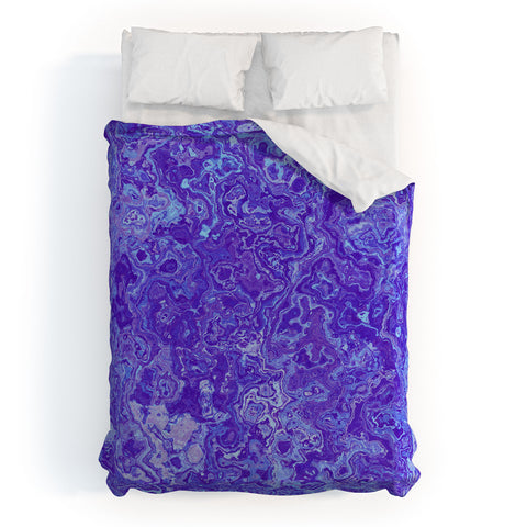 Kaleiope Studio Blue and Purple Marble Duvet Cover