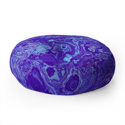 Kaleiope Studio Blue and Purple Marble Floor Pillow Round