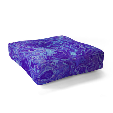 Kaleiope Studio Blue and Purple Marble Floor Pillow Square