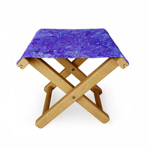 Kaleiope Studio Blue and Purple Marble Folding Stool